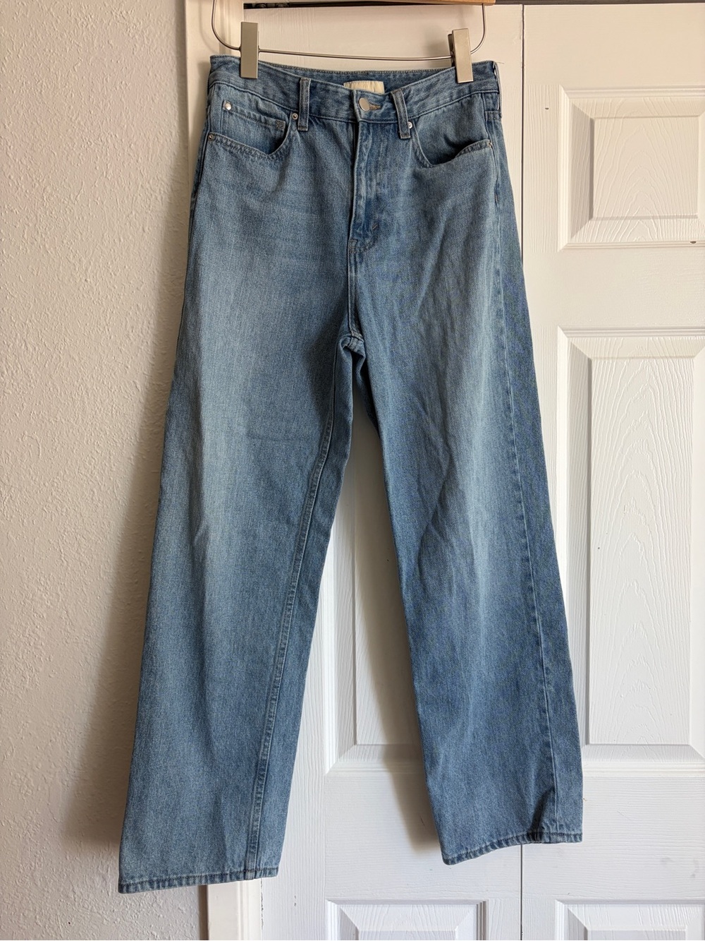 H&M Wide High Rise Medium Light Wash Jeans